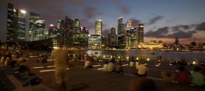 Singapore Downtown at Night